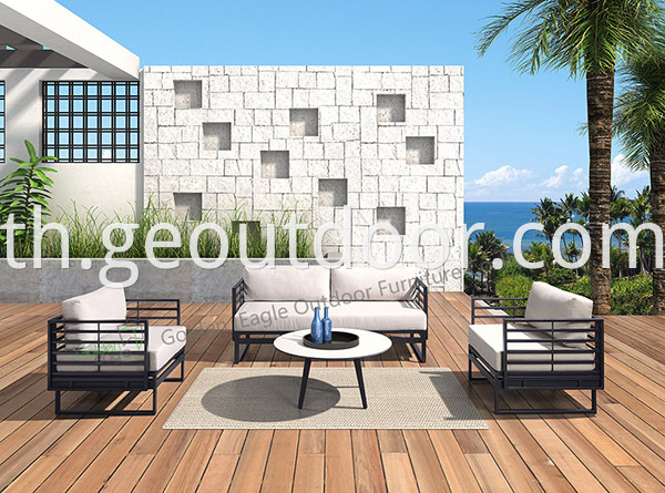 PE wicker aluminium garden sofa funiture